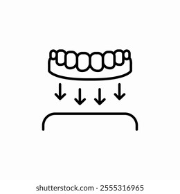 dental prosthesis insertion icon sign vector