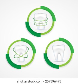 Dental protecting.Round labels.
