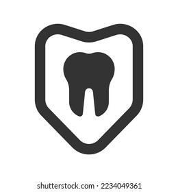 Dental protection icon, Vector Graphics