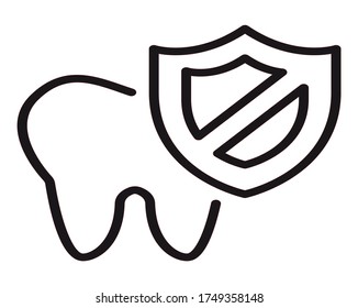 Vector de icono de Protección Dental para la web y la aplicación
