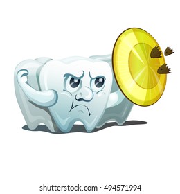 dental protection. teeth with a shield
