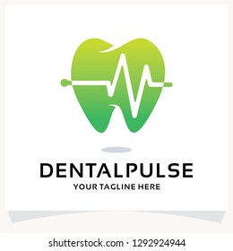 Dental Pulse Logo Design Template Inspiration