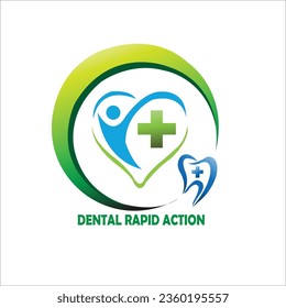Logo del concepto dental de acción rápida