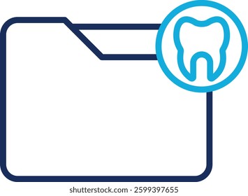 Dental Record Icon Element For Design
