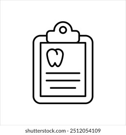 Icono de registro dental con fondo blanco Vector Ilustración de stock