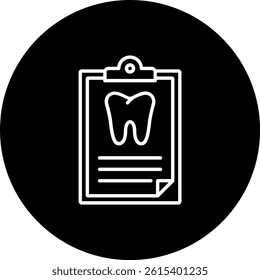 Dental Record vector icon. Can be used for printing, mobile and web applications.