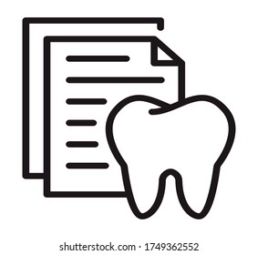 Dental Records icon vector for web and app