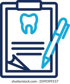 Dental Report Icon Element For Design