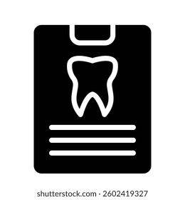 Dental Report Icon in Solid Style