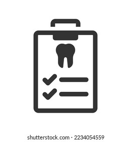 Dental Report icon, Vector Graphics