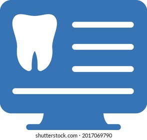Dentalbericht-Bildschirm, Vektorsymbol