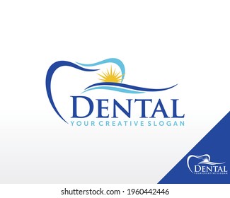 Vector de diseño del logotipo del río dental