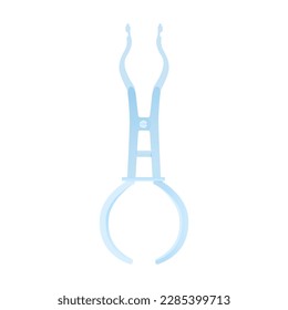 Dental Rubber Dam Clamp Forceps. Dental Oral Tool. Surgical Dental Instruments. Modern Flat Vector Illustration.