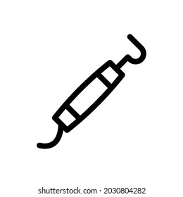 dental scaler icon illustration vector graphic