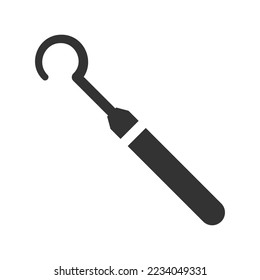 Dental scaler icon, Vector Graphics