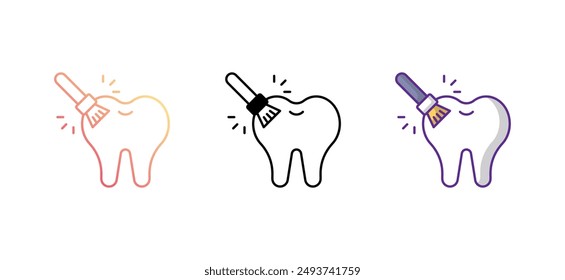 dental sealant icon design with white background stock illustration