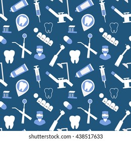 Dental seamless background for websites, business cards, brochures.
