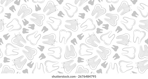 dental seamless pattern background. doodle Teeth Pattern background. doodle tooth pattern background. dental pattern theme.