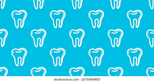 plano de fundo de padrão dental sem emenda. Dentes Dentes Padrão plano de fundo. plano de fundo de padrão de dente de doodle. tema padrão dental.