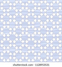 Dental seamless pattern with teeth on blue background