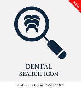 Dental search icon. Editable Dental search icon for web or mobile.