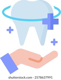 Dental Services Icon Flat Vector Illustration