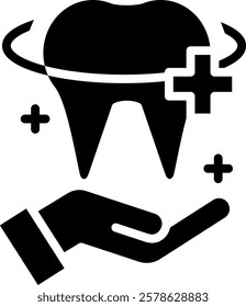 Dental Services Icon Glyph Vector Illustration