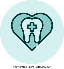 Servicios dentales, ilustración, vector sobre fondo blanco.