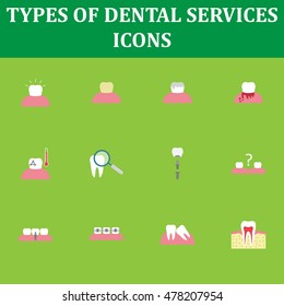 dental services vector icons