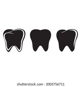 dental set, logo icon vector illustration design