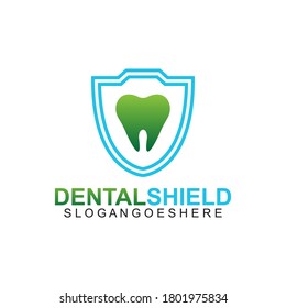 Protector dental Diseño de plantilla de logotipo vector, emblema, concepto de diseño, símbolo creativo