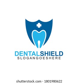 Protector dental Diseño de plantilla de logotipo vector, emblema, concepto de diseño, símbolo creativo