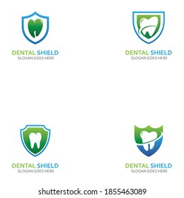 Protector dental Diseño de plantilla de logotipo vector, emblema, concepto de diseño, símbolo creativo