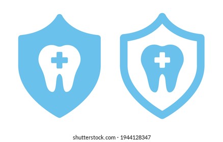Dental shield tooth protection vector illustration.