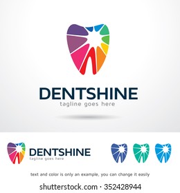 Dental Shine Logo Template Design Vector