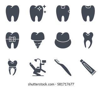 dental silhouette icon pack