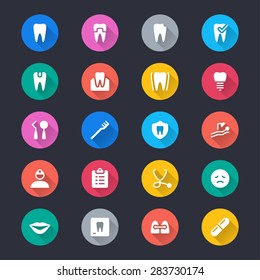 Dental simple color icons
