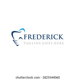 Dental simple minimalist luxury creative modern logo for dentistry logo template