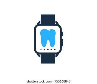 Dental Smart Watch Icon Logo Design Element