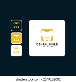 plantilla de diseño de logotipo de sonrisa dental