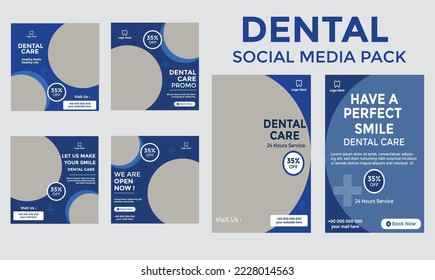 Dental social media pack template