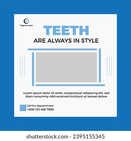 Dental social media post design, Medical social media post design