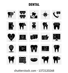 Dental Solid Glyph Icons Set For Infographics, Mobile UX/UI Kit And Print Design. Include: Tooth, Teeth, Dentist, Clean, Infected ., Tooth, Teeth, Collection Modern Infographic Logo and Pictogram. - V