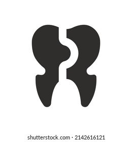 Dental solution icon on white background