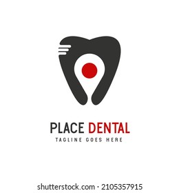 Logo de diseño de manchas dentales vector simple creativo