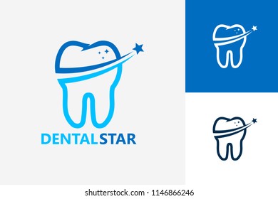 Dental Star Logo Template Design Vector, Emblem, Design Concept, Creative Symbol, Icon
