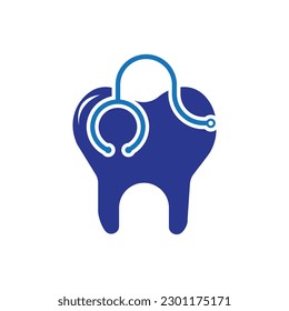Dental stethoscope logo, Dental Clinic Logo Tooth abstract design