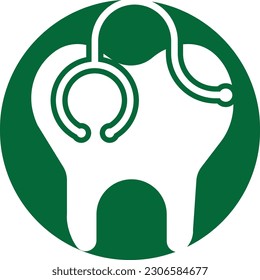 Dental stethoscope logo, Dental Clinic Logo Tooth abstract design