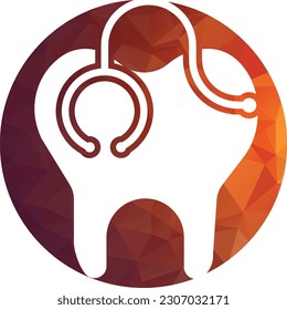 Dental stethoscope logo, Dental Clinic Logo Tooth abstract design