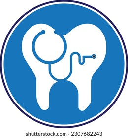 Dental stethoscope logo, Dental Clinic Logo Tooth abstract design